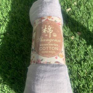 𝅺NIP Lilac Shangenxi Accessories Cotton Handmade Scarf Hijab Shawl.